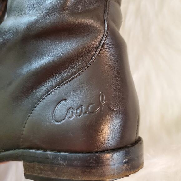 Coach Cheyenne Size 6 Chestnut Leather Riding Boot - Picture 8 of 15